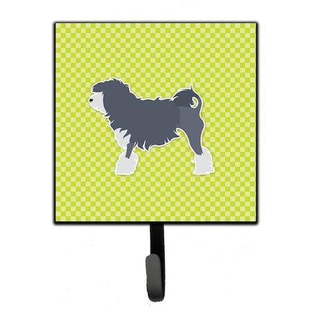Carolines Treasures Lowchen Checkerboard Green Leash or Key Holder BB3835SH4
